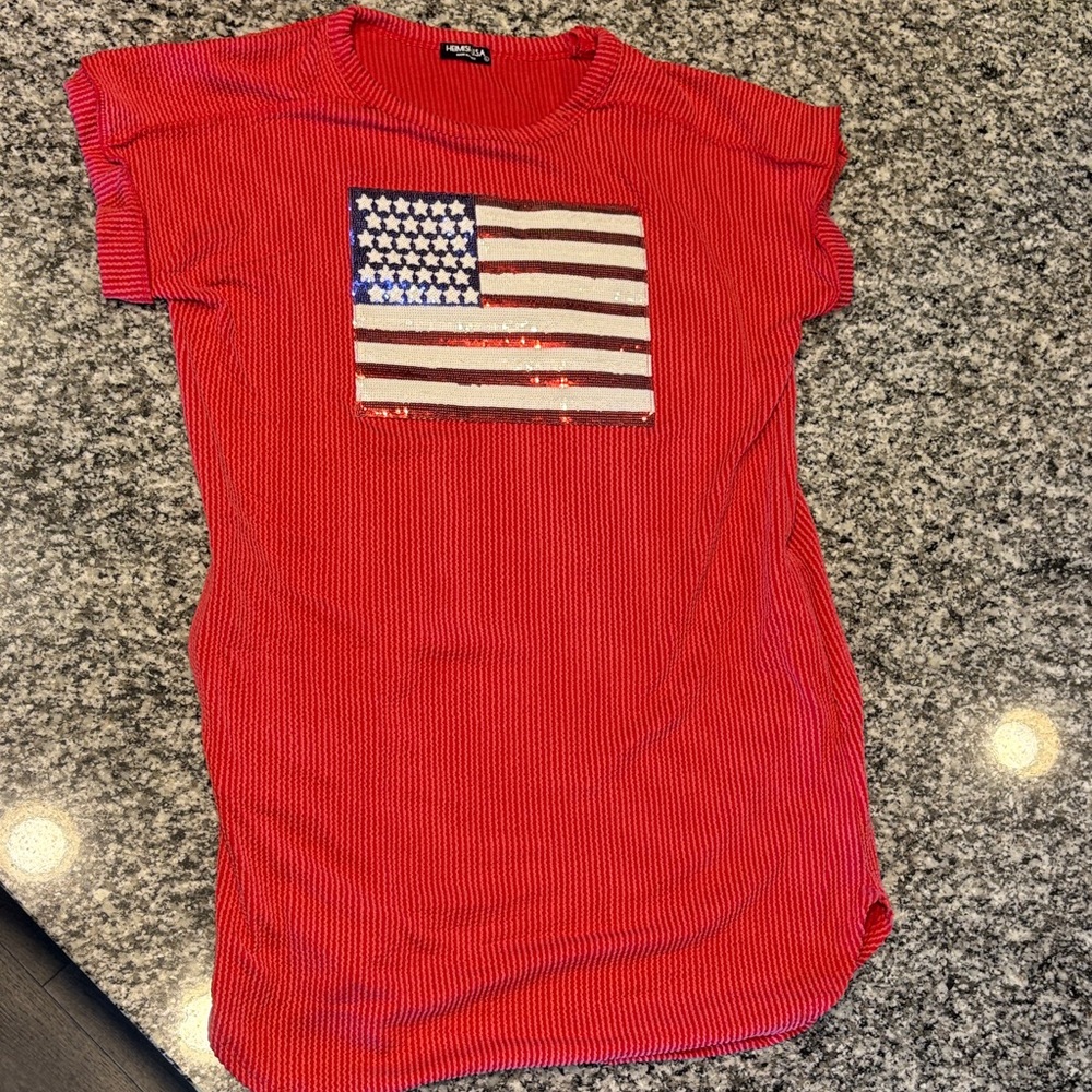 Red American Flag Dress